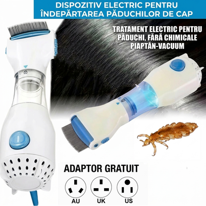 Pieptene Special Aspirator Anti-Păduchi Eliminare Rapidă ⚡ CADOU 2 Rezerve Filre🎁