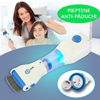 Pieptene Special Aspirator Anti-Păduchi Eliminare Rapidă ⚡ CADOU 2 Rezerve Filre🎁