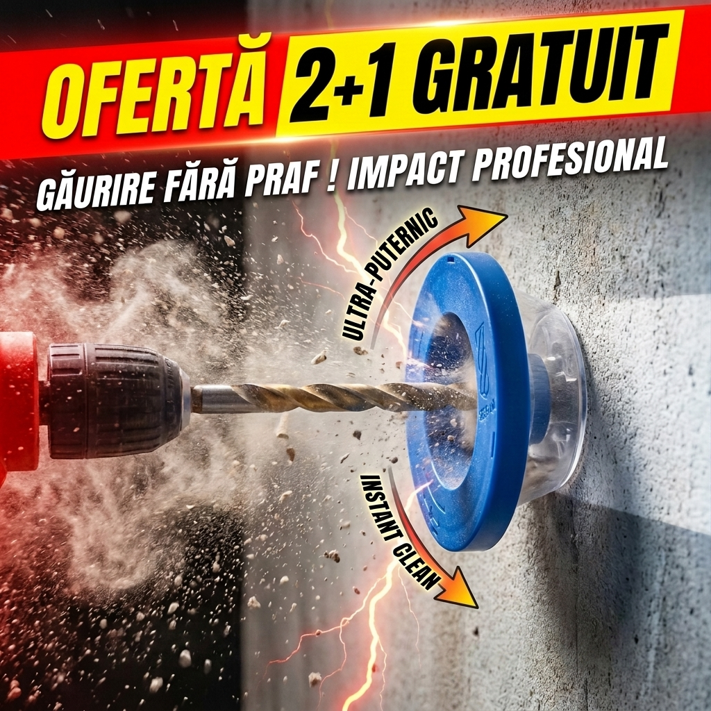 Oferta 2+1 GRATIS 🎁 Colector Praf Ideal pentru Bormasina si Burghiu 🔧 Găurești fără mizerie! 👷🏻