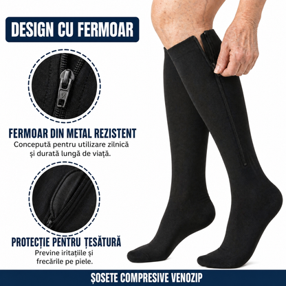 1 Set+1 Set Gratis Ciorapi Compresivi cu Fermoar 🩺 Reduce Umflarea🦵 + Circulatie mai buna 🫀
